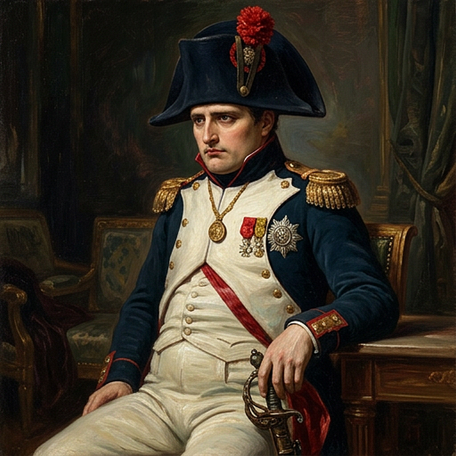 peinture huile sur toile faite SUR COMMANDE - PORTRAIT NAPOLEON BONAPARTE