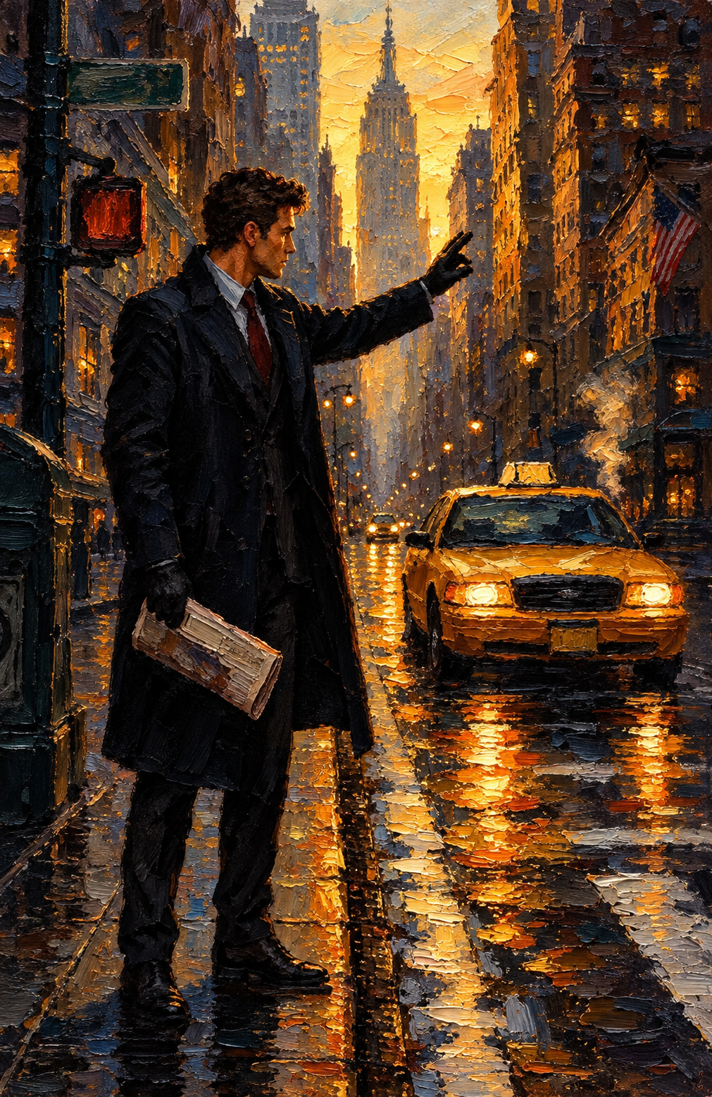 peinture huile sur toile faite sur commande - PORTRAIT CITY SCAPE