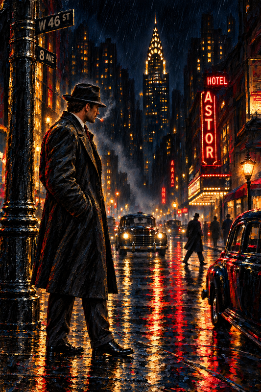 peinture huile sur toile faite sur commande - PORTRAIT CITY BY NIGHT