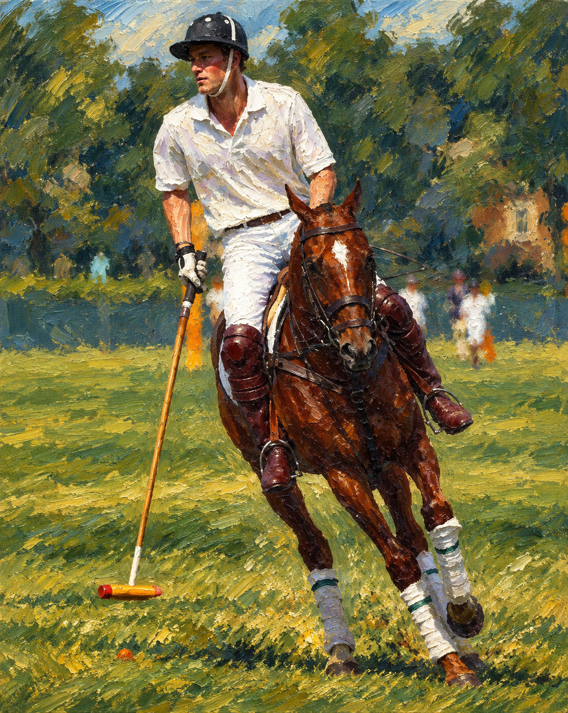 peinture huile sur toile faite sur commande - PORTRAIT BOGOSSE POLO