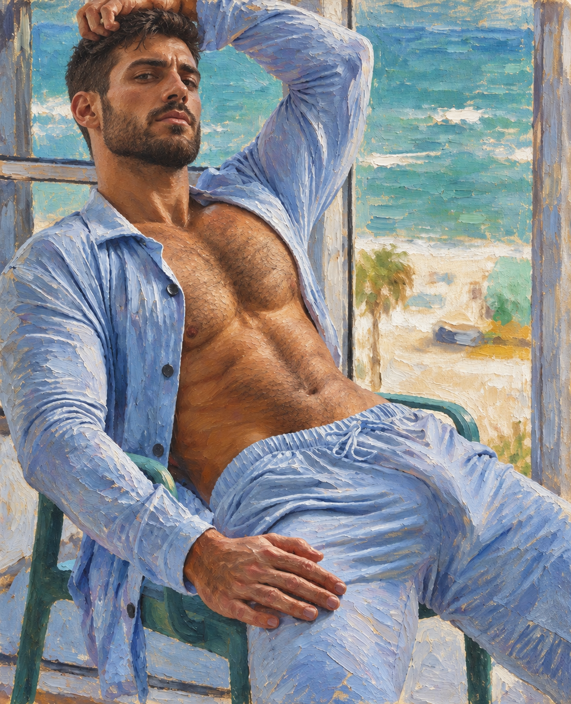 peinture huile sur toile faite sur commande - PORTRAIT BOGOSSE TBM
