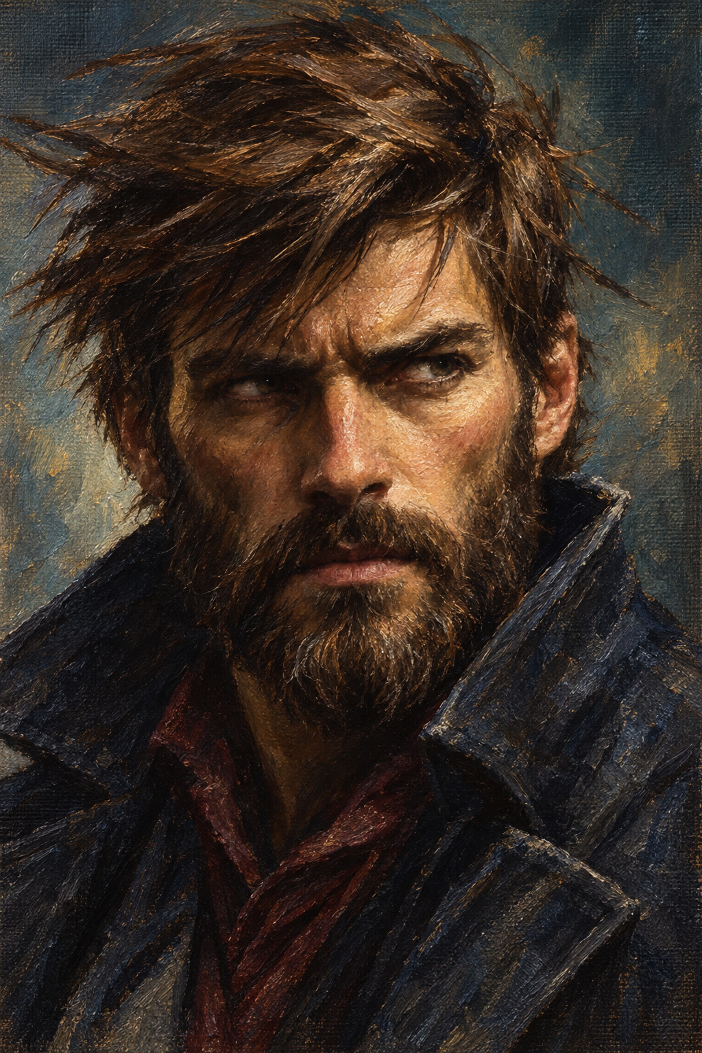 peinture huile sur toile faite sur commande - PORTRAIT BOGOSSE