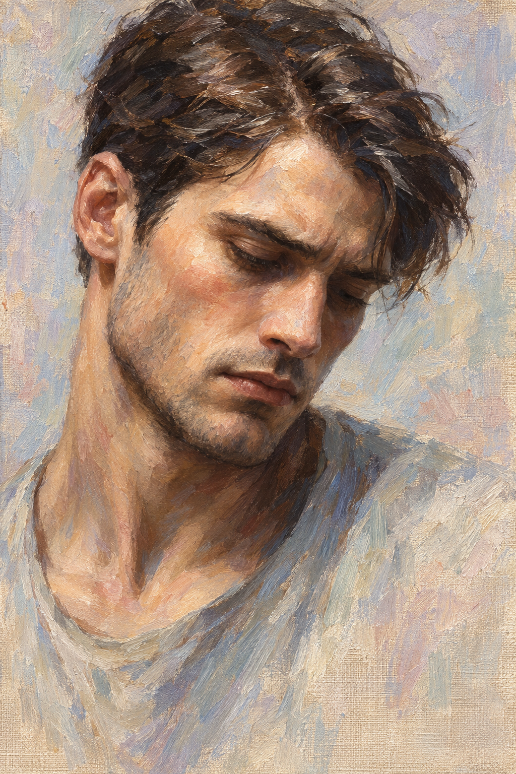 peinture huile sur toile faite sur commande - PORTRAIT BOGOSSE