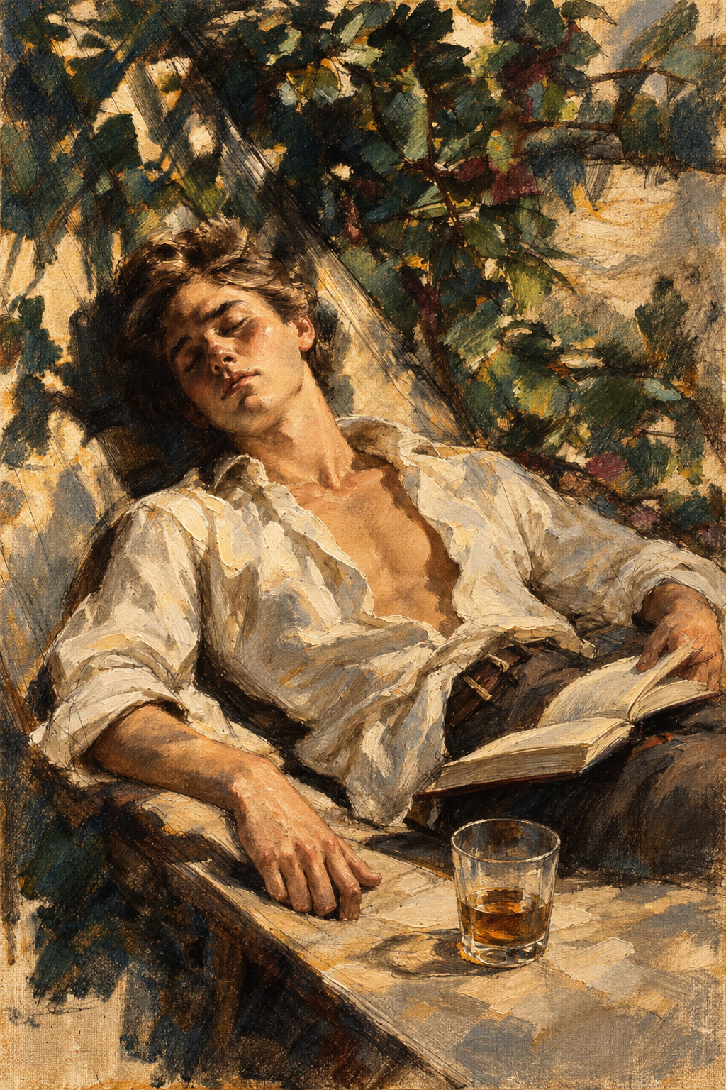 peinture huile sur toile faite sur commande - PORTRAIT BOGOSSE ASLEEP