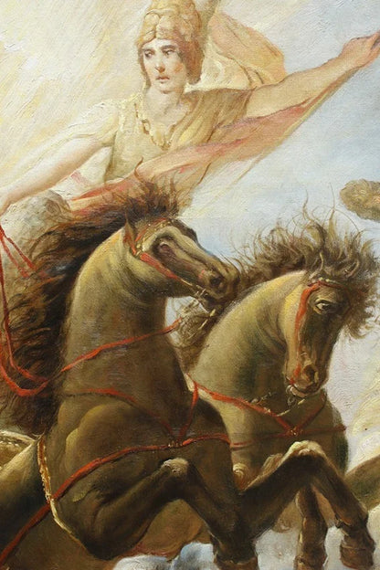 reproduction peinte à la main  de la  bataille allégorique d'Austerlitz