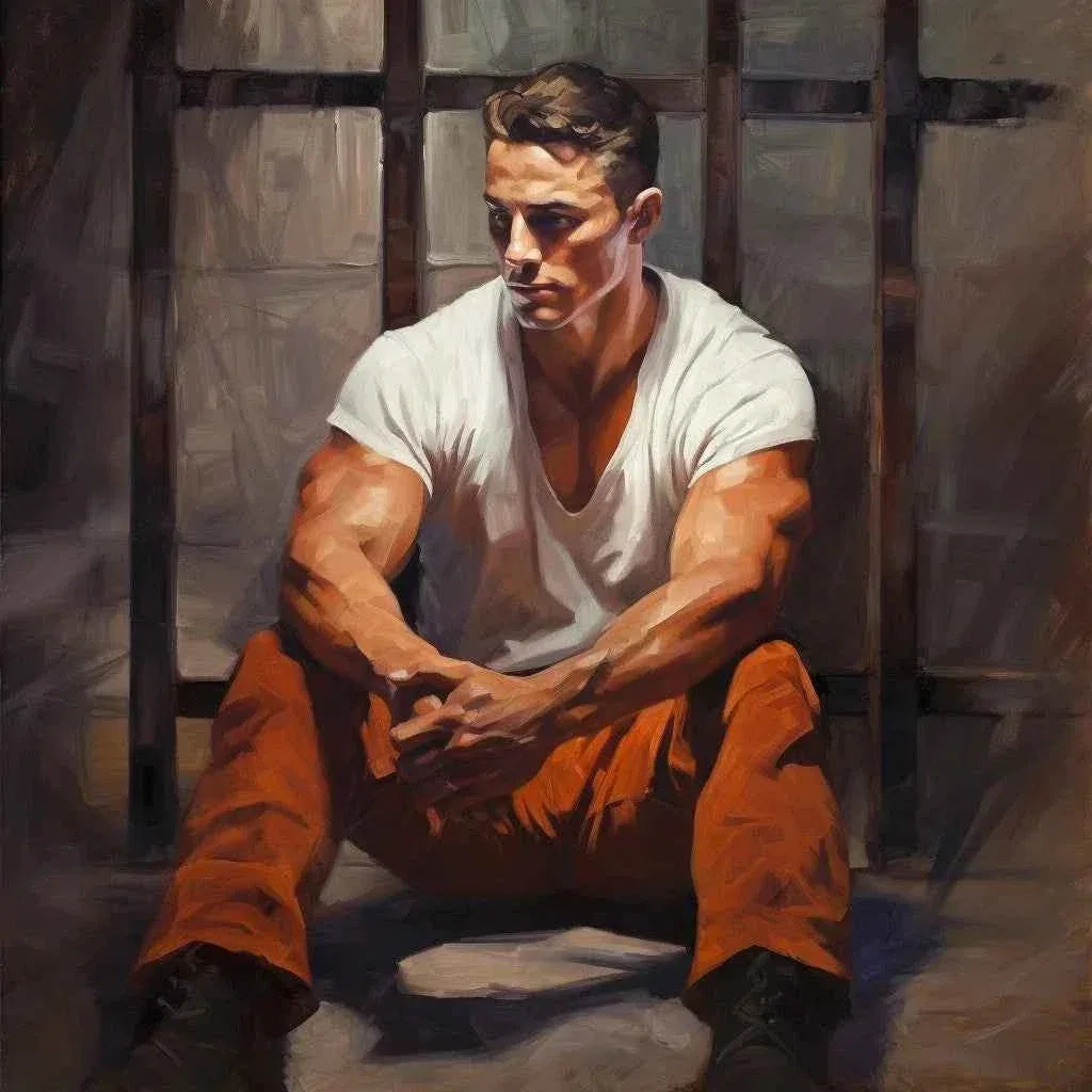 Le prisonnier peinture originale acrylique sur toile - Kikooyou Art Gallery - Kikooyou Art Gallery