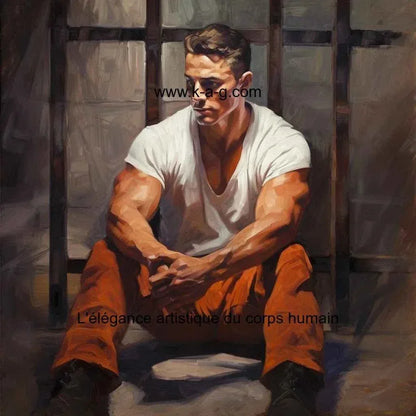 Le prisonnier peinture originale acrylique sur toile - Kikooyou Art Gallery - Kikooyou Art Gallery