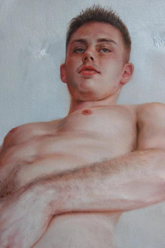 art-decoration-tableau-peinture-huile-toile-portrait-homme-nu-male-tbm-intégrale-magnifique - Kikooyou Art Gallery - Kikooyou Art Gallery