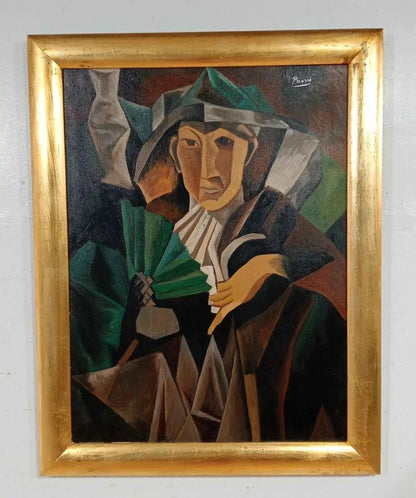 abstrait cubisme portrait femme tableau peinture huile sur toile signée - Kikooyou Art Gallery - Kikooyou Art Gallery