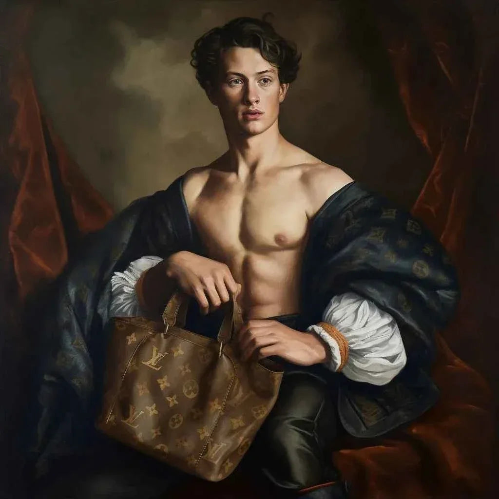 People – Portrait Contemporain homme torse nu par Tullasky – Peinture Acrylique Originale - Kikooyou Art Gallery - Kikooyou Art Gallery