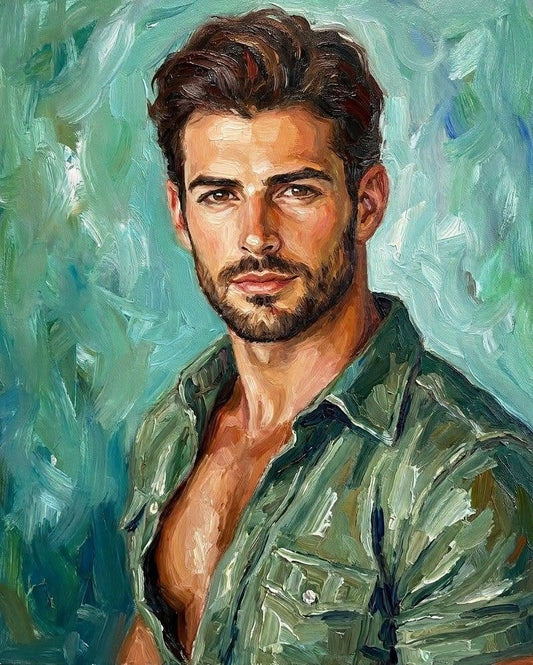 peinture huile sur toile faite sur commande - PORTRAIT BOGOSSE
