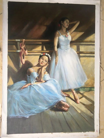 danseuse classique ballerines huile sur toile - Kikooyou Art Gallery