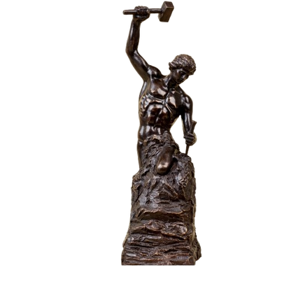 bronze homme tailleur de pierre fonte chaude