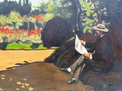 scène de campagne d'après Monet huile sur toile - Kikooyou Art Gallery