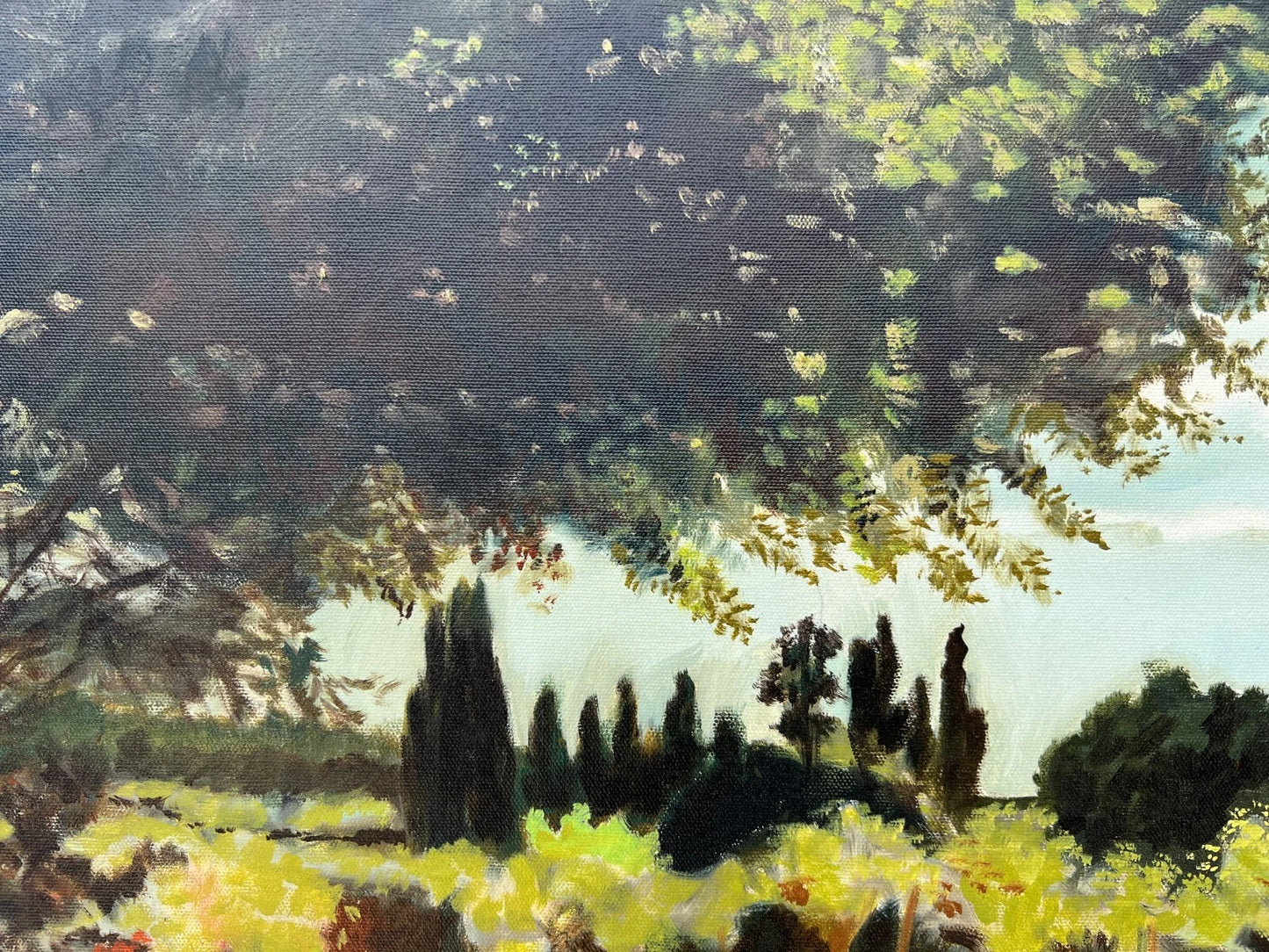 scène de campagne d'après Monet huile sur toile - Kikooyou Art Gallery
