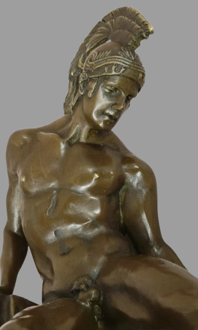 Achille Sculpture Statue en Bronze Achille héros grec Sculpture figure de dieu antique 6 Kikooyou Art Gallery