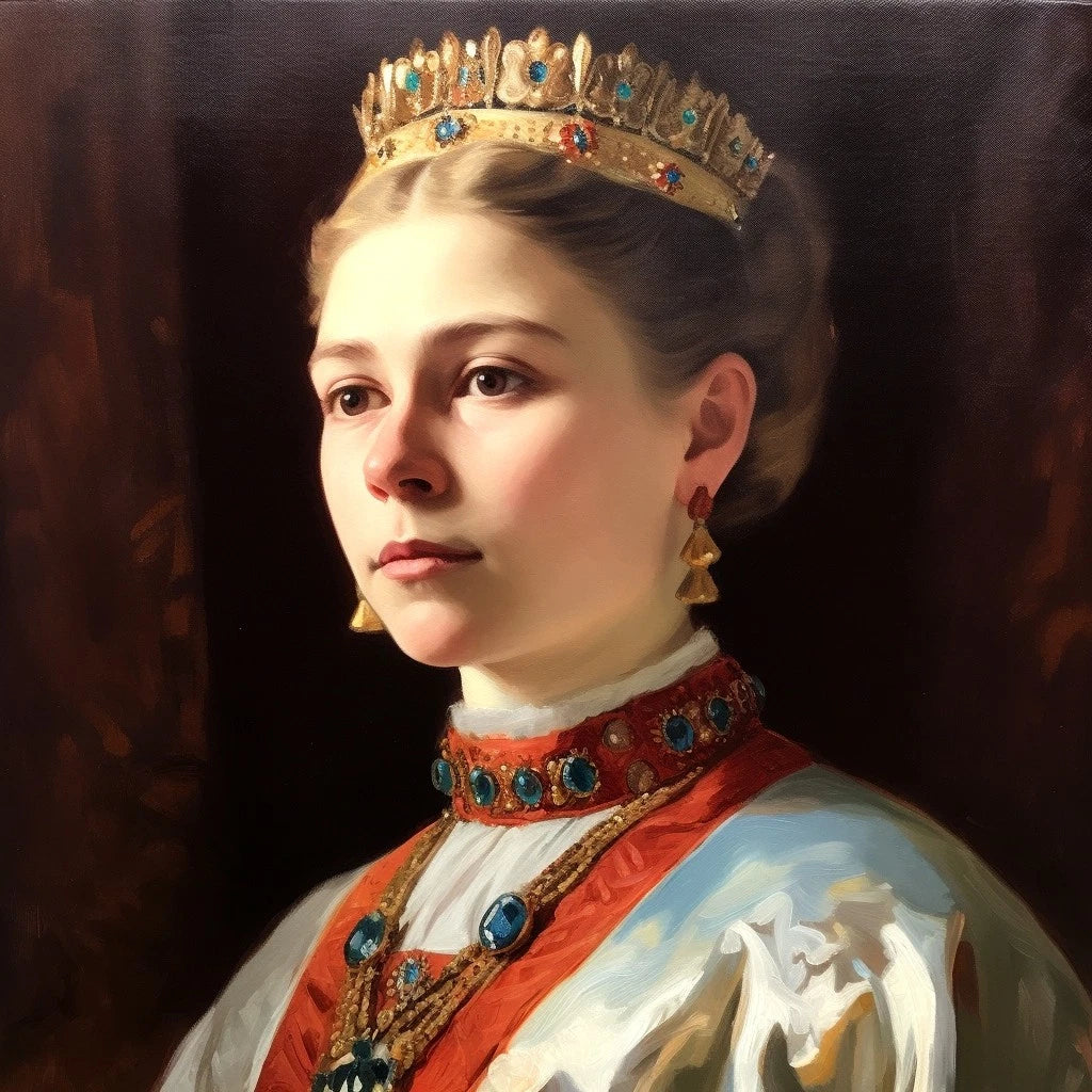 portrait personne royale acrylique sur toile - Kikooyou Art Gallery