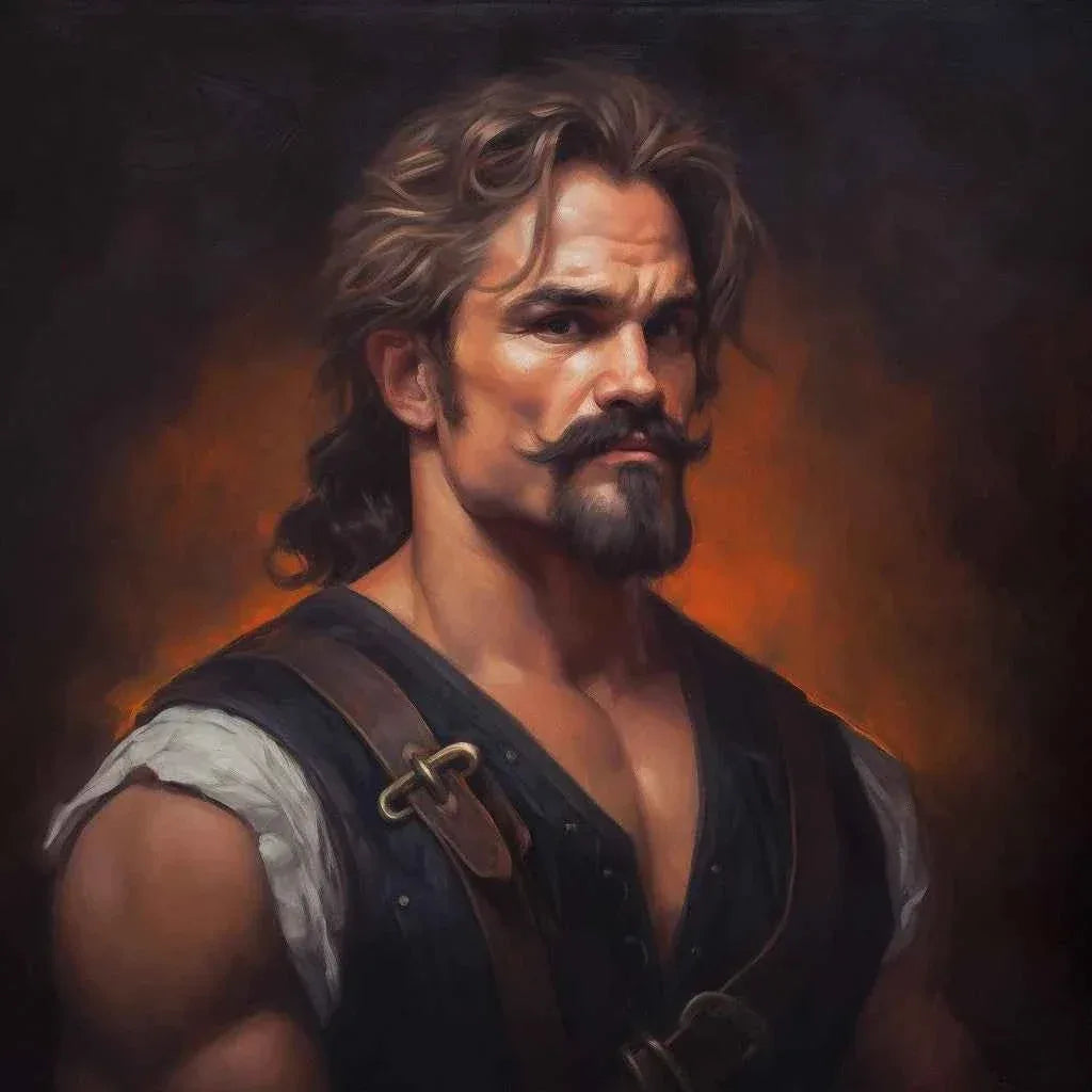 Portrait Homme avec moustache – Classique - acrylique sur toile - Kikooyou Art Gallery - Kikooyou Art Gallery