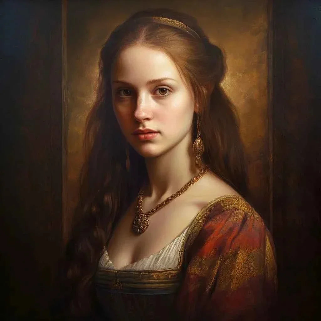 portrait femme peinture originale sur toile style classique - Kikooyou Art Gallery - Kikooyou Art Gallery