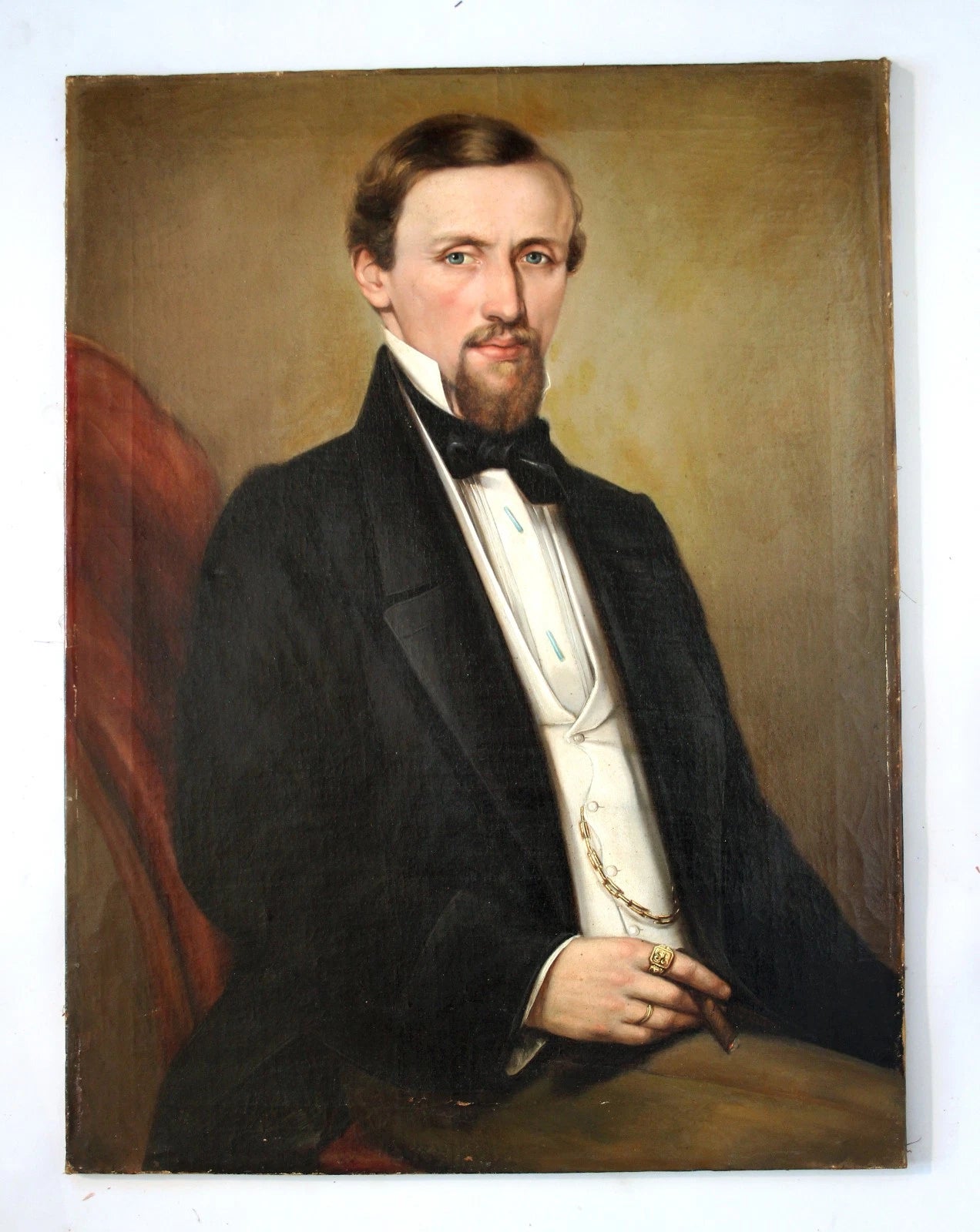 Portrait d'homme Biedermeier portrait d'un homme élégant au cigare 19ème Jh - Kikooyou Art Gallery