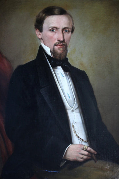 Portrait d'homme Biedermeier portrait d'un homme élégant au cigare 19ème Jh - Kikooyou Art Gallery
