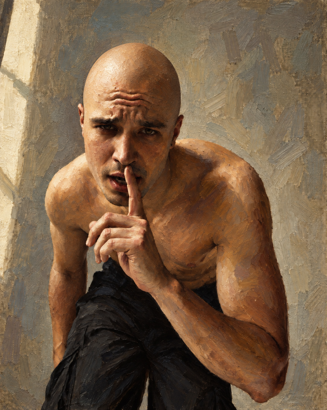 peinture huile sur toile faite sur commande - PORTRAIT BOGOSSE SKIN