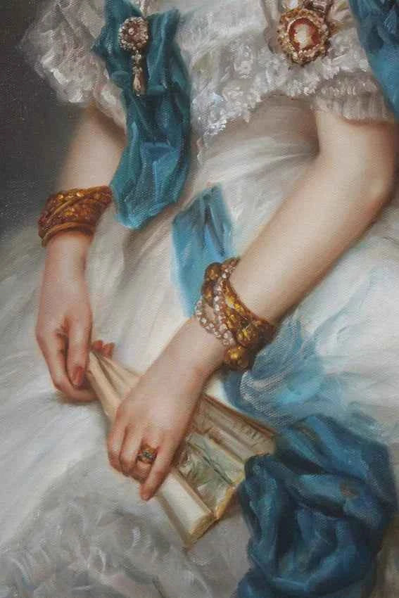 Portrait de la princesse de Galles du Danemark, peinture à l'huile d'après Winterhalter