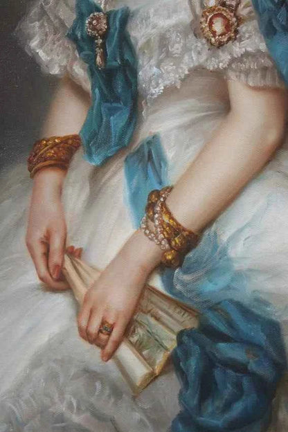 Portrait de la princesse de Galles du Danemark, peinture à l'huile d'après Winterhalter