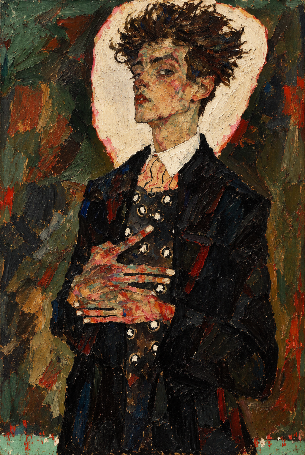peinture huile sur toile faite SUR COMMANDE - PORTRAIT BOGOSSE EGON