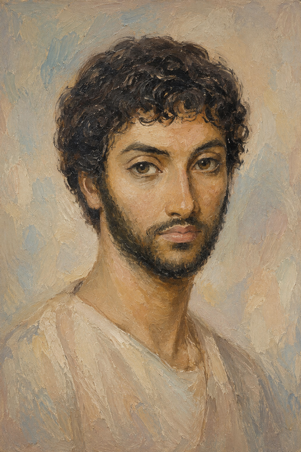 peinture huile sur toile faite sur commande - PORTRAIT BOGOSSE AUTRE TEMPS