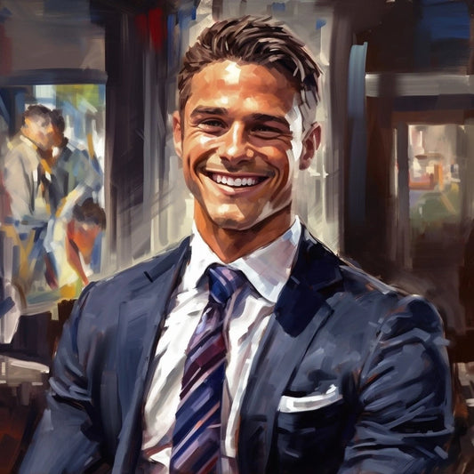 Série Portraits – "HENRY" Acrylique sur toile 100x100 cm - Kikooyou Art Gallery