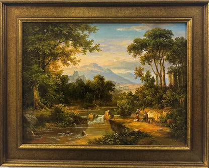 Tableau contemporain : Beau paysage classique, huile sur toile - Kikooyou Art Gallery - Kikooyou Art Gallery