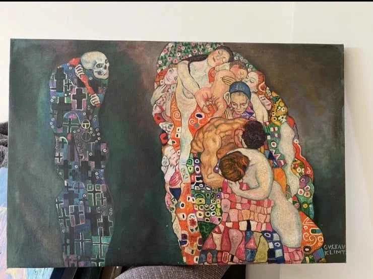 la vie d'après Klimt tableau peinture huile sur toile-Kikooyou Art Gallery - Kikooyou Art Gallery