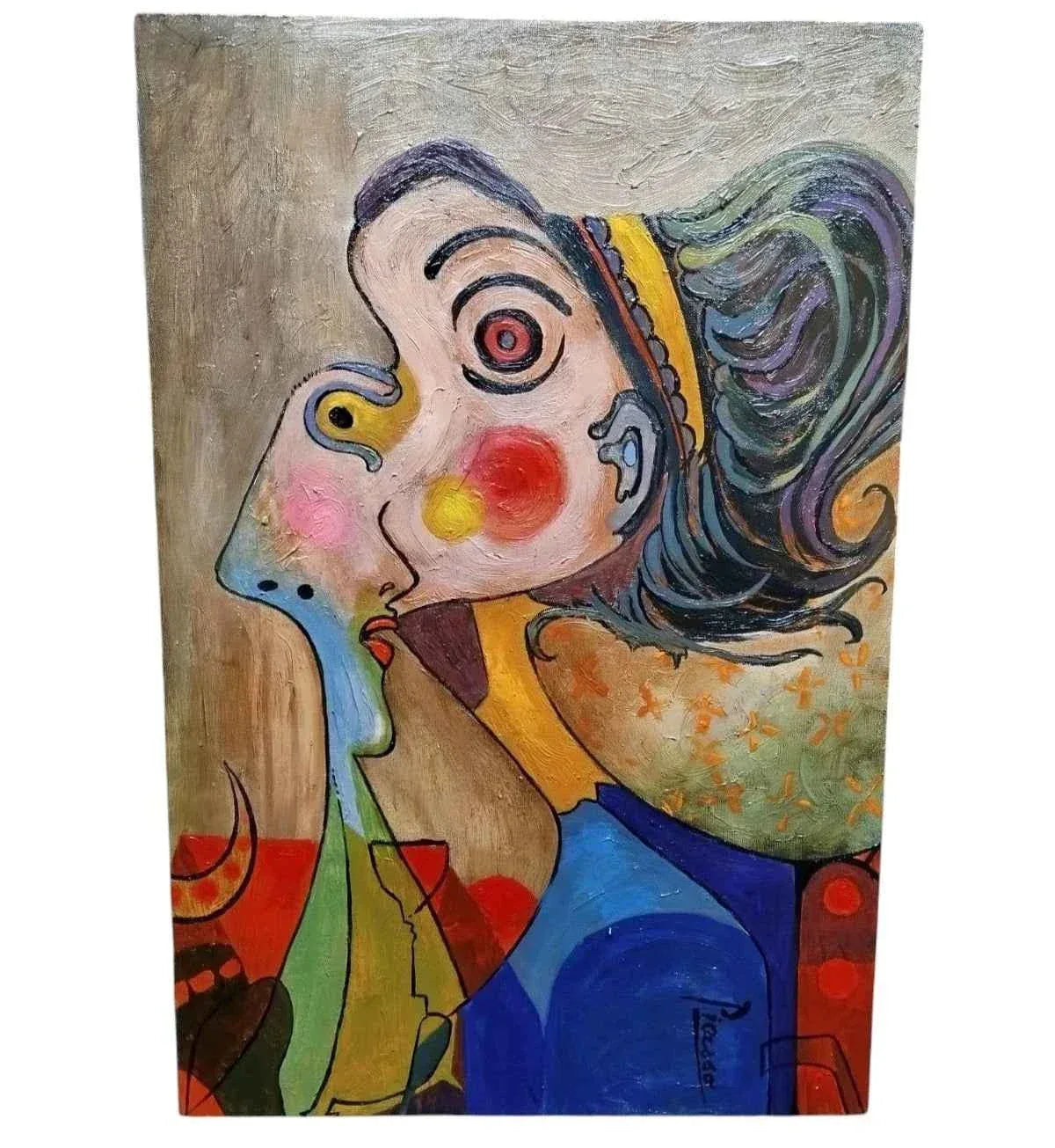 abstrait tableau peinture huile sur toile les amants - Kikooyou Art Gallery - Kikooyou Art Gallery