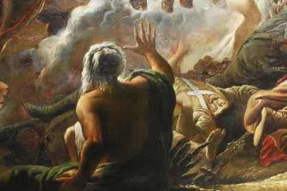 reproduction peinte à la main  de la  bataille allégorique d'Austerlitz