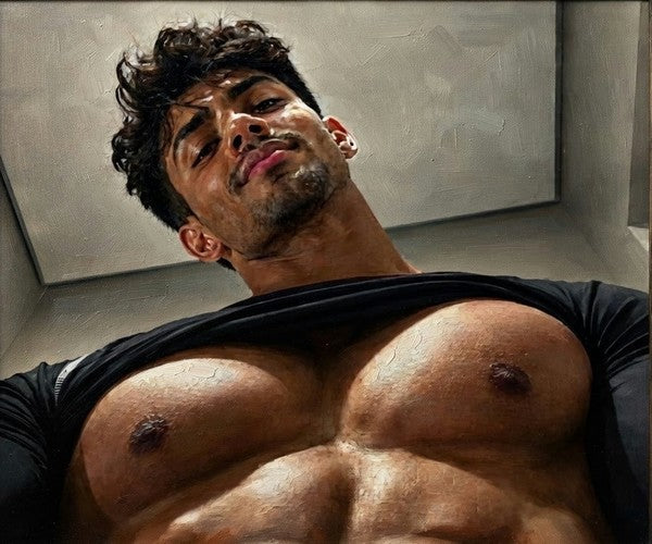 peinture huile sur toile faite sur commande - PORTRAIT BOGOSSE PECS