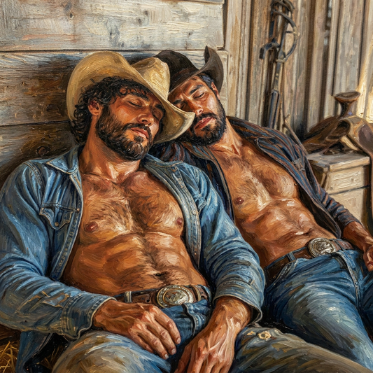 peinture huile sur toile faite sur commande - PORTRAIT COWBOYS