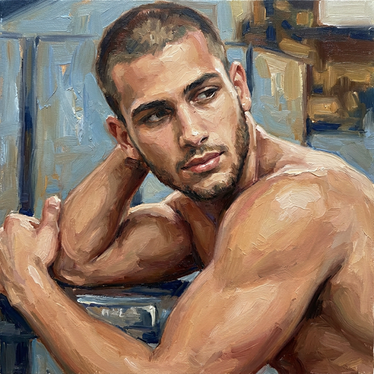 peinture huile sur toile faite sur commande - PORTRAIT BOGOSSE (Copie)