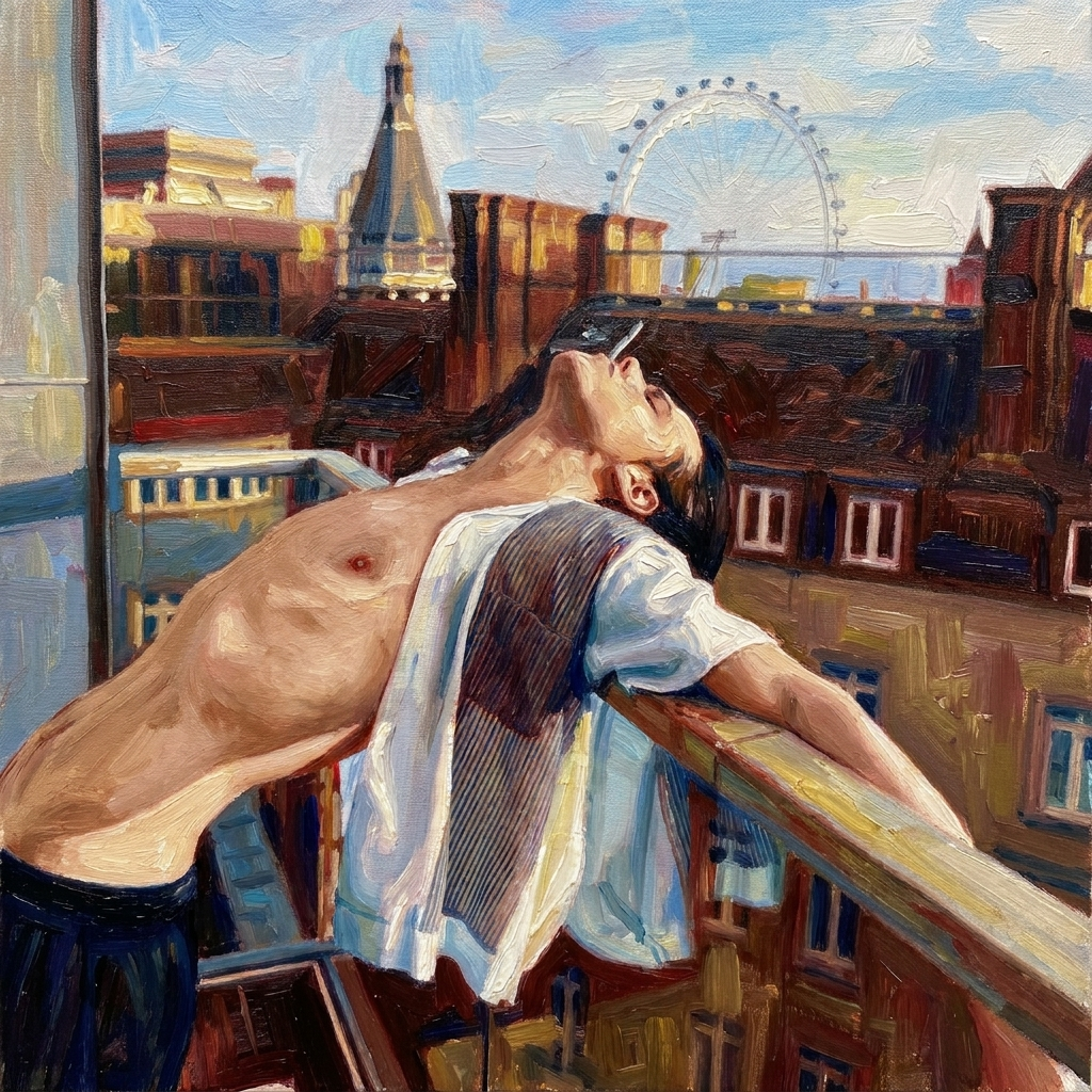peinture huile sur toile faite sur commande - PORTRAIT BOGOSSE SMOKING