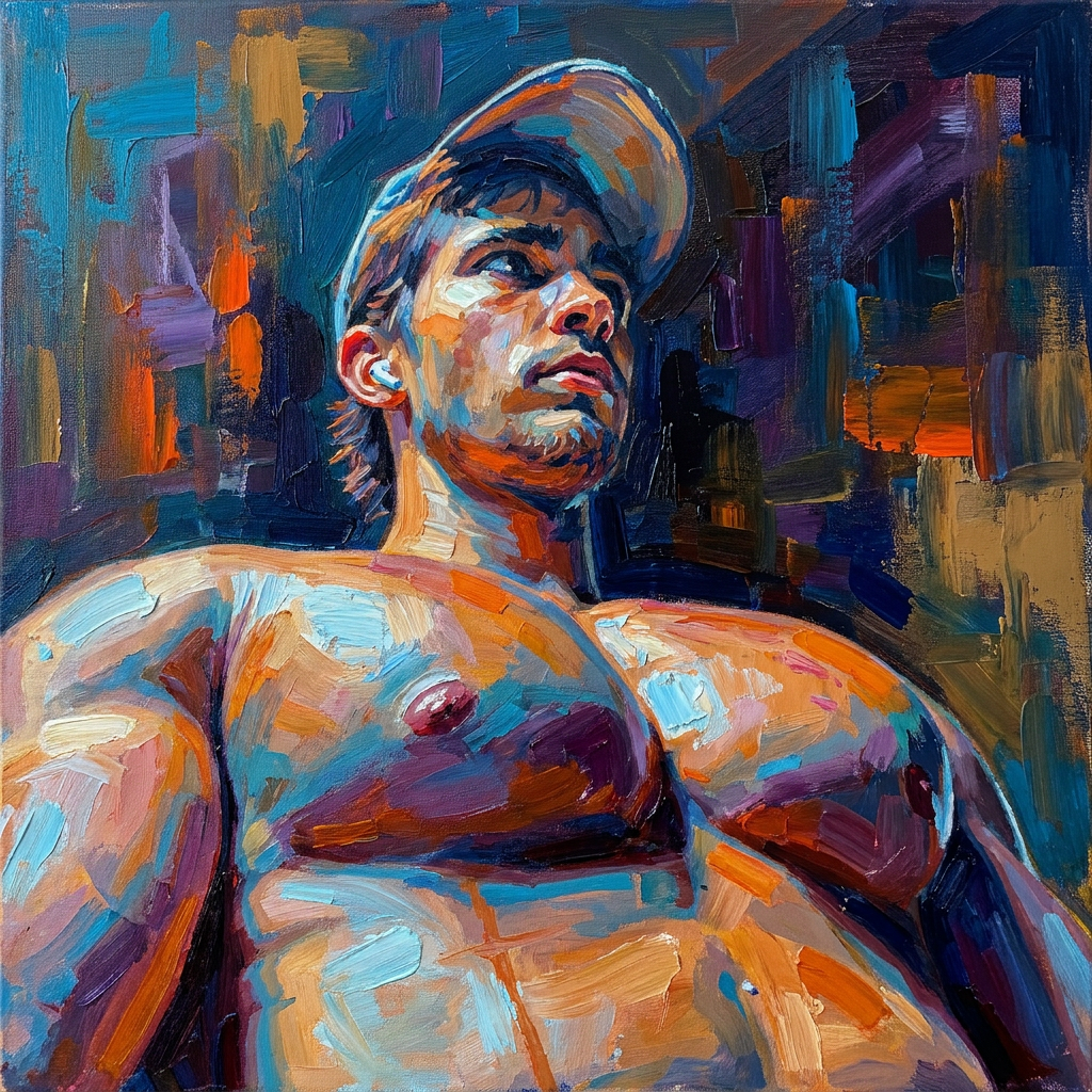 peinture huile sur toile faite sur commande - PORTRAIT BOGOSSE MODERNE
