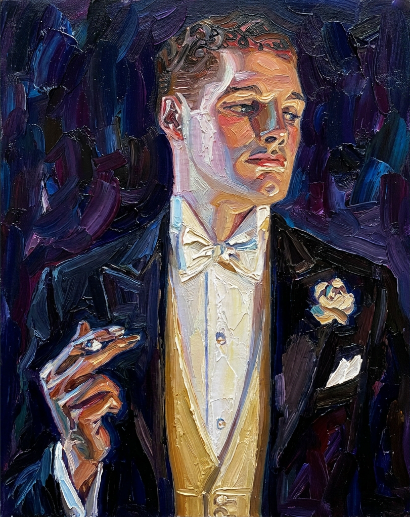 peinture huile sur toile faite sur commande - PORTRAIT BOGOSSE SIR