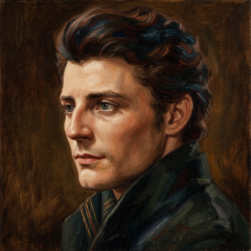 peinture huile sur toile faite SUR COMMANDE - PORTRAIT GERARD PHILIPPE