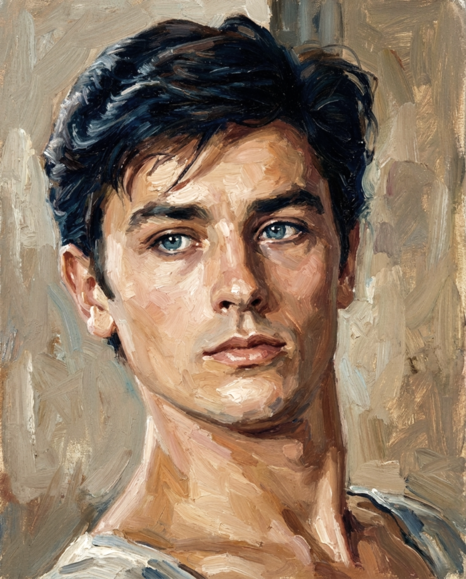 peinture huile sur toile faite sur commande - PORTRAIT ALAIN