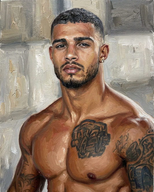 peinture huile sur toile faite sur commande - PORTRAIT BOGOSSE
