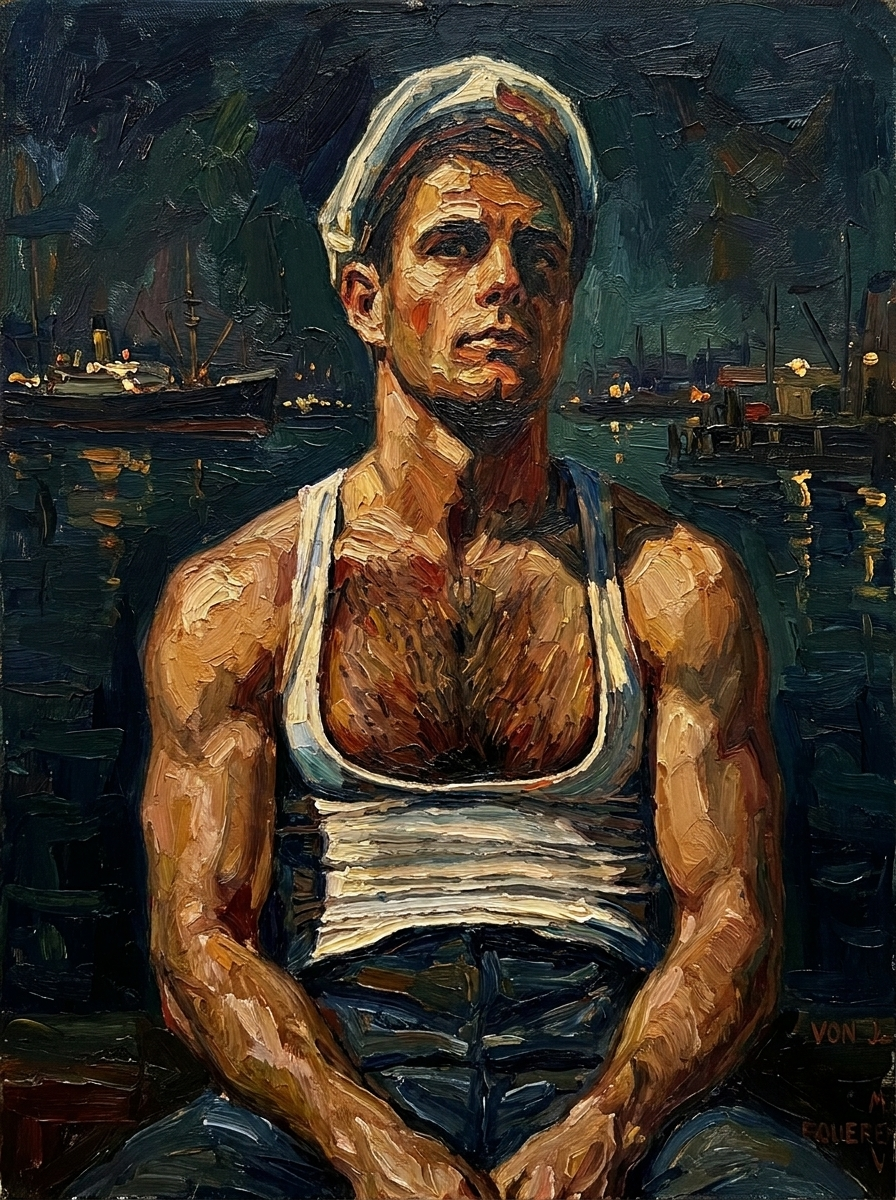 peinture huile sur toile faite sur commande - PORTRAIT BOGOSSE QUERELLE