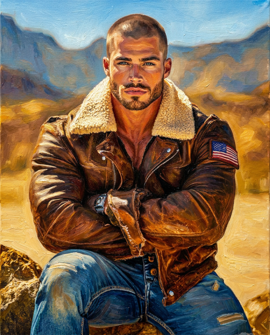 peinture huile sur toile faite sur commande - PORTRAIT JEUNE BOGOSSE