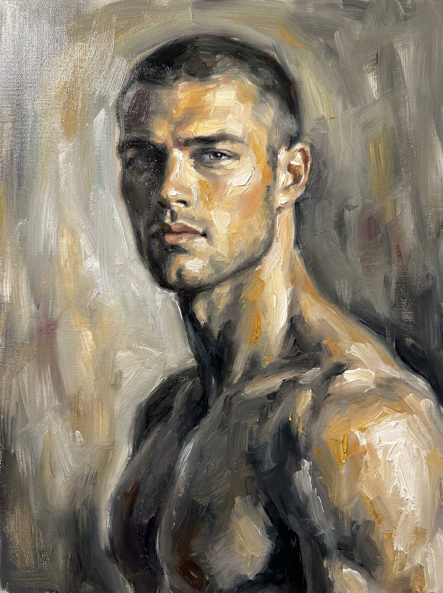 peinture huile sur toile faite sur commande - PORTRAIT BOGOSSE
