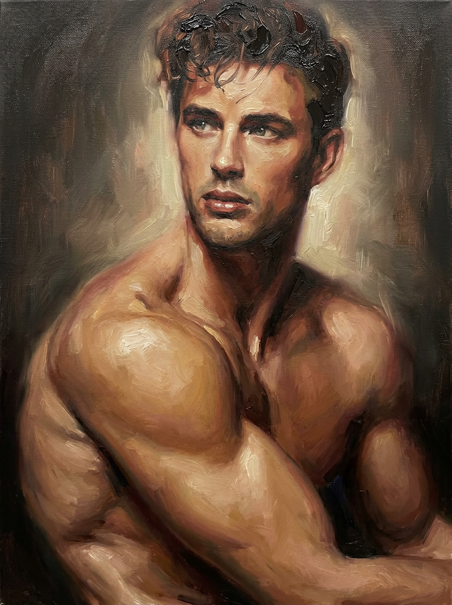 peinture huile sur toile faite sur commande - PORTRAIT BOGOSSE