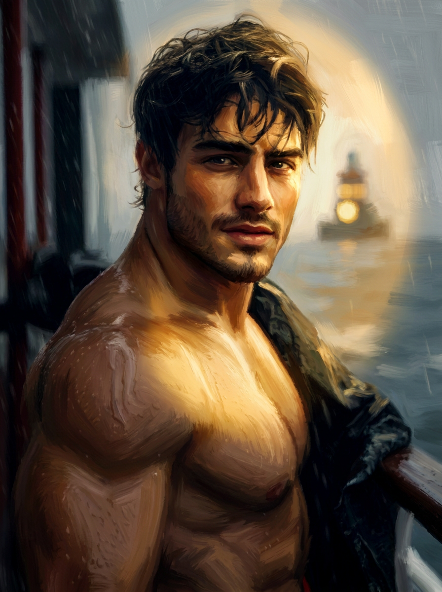 peinture huile sur toile faite sur commande - PORTRAIT BOGOSSE SAILOR