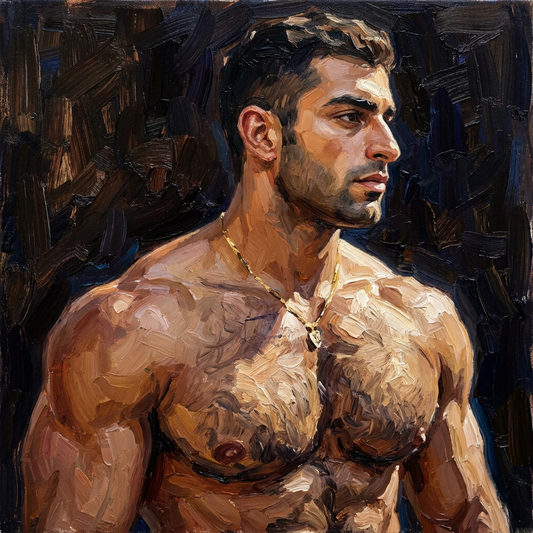 peinture huile sur toile faite sur commande - PORTRAIT BOGOSSE PECS